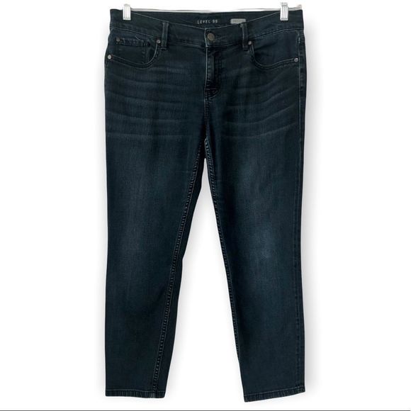 LEVEL 99 Women's Petite Skinny‎ Dark Wash 5-Pocket Ankle Length Denim Jean, 29P - Picture 1 of 14